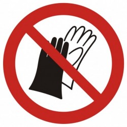 Zakaz używania rękawic...