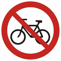 Zakaz wjazdu na rowerze